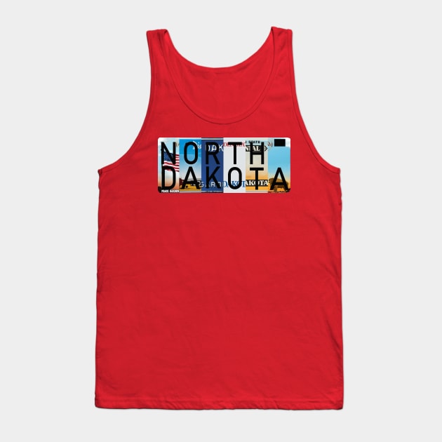 North Dakota License Plates Tank Top by stermitkermit